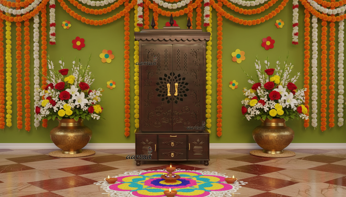 Heavenly Wooden Luxury Temple for Daily Worship